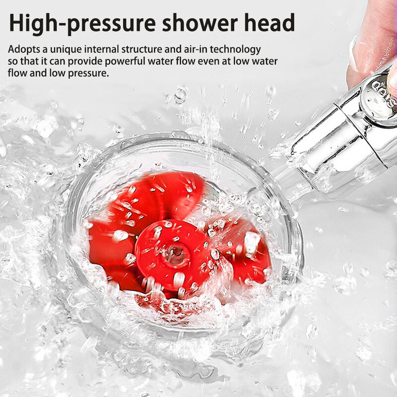 Economia de água chuveiro cabeça alta pressão turbo banheiro 360 graus rotação chuvas chuveiro com filtro pressurizado massagem
