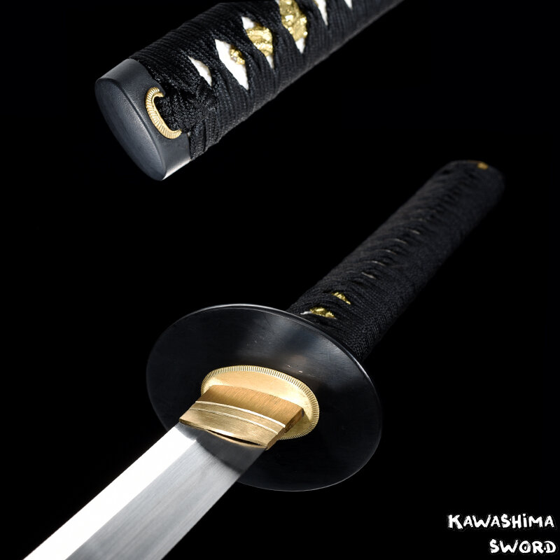 Espada samurai feita à mão, modelo katana t10, bracelete para tratamento de argila e bambu, à prova d'água