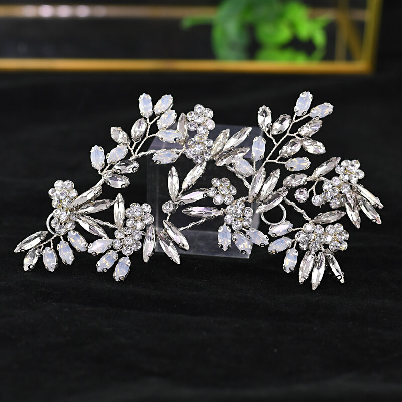 TRiXY-Tiara de boda de cristal H78, accesorios para el cabello, joyería para el cabello, diadema nupcial