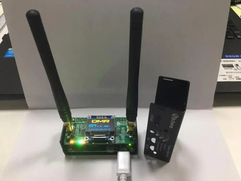 Placa de punto de acceso Simplex MMDVM dúplex ensamblada, UHF VHF + OLED, Kit de antena compatible con P25 DMR YSF para Raspberry Pi 2 W 2 w