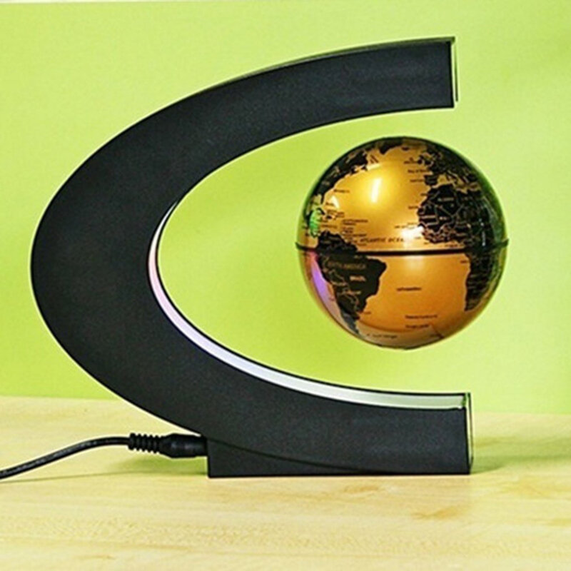 Globo magnético flutuante de plástico abs, antigravidade, com luz de led, decoração de presente operada por um magnético controlado eletronicamente