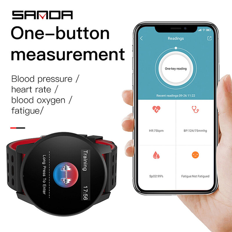 Sanda dos homens relógio inteligente mulher monitoramento de freqüência cardíaca saúde esportes relógio digital despertador bluetooth pulseira relogio masculino