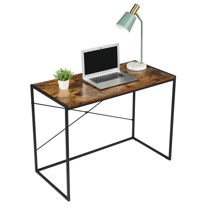 Prosty krzyż biurko komputerowe wielofunkcyjna pasta MDF triamina stół biurowy czarna farba