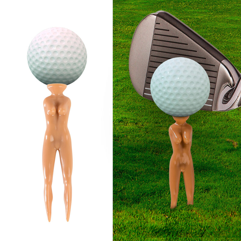 Carrinho de golfe com suporte de espinho, acessório para treinamento, brincadeira de golfe com 10 peças, estilo nude, sexy, plástico, para meninas, golfe