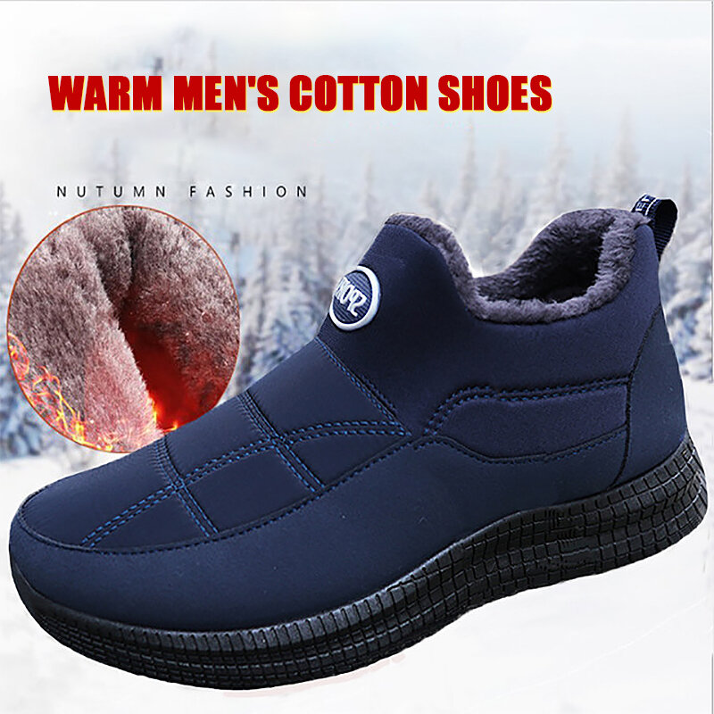 Winter Mannen Loafers 2022 Nieuwe Mode Mannen Casual Warme Schoenen Comfortabele Man Bont Flats Rijden Schoenen Mocassins Mannen Sneeuw laarzen