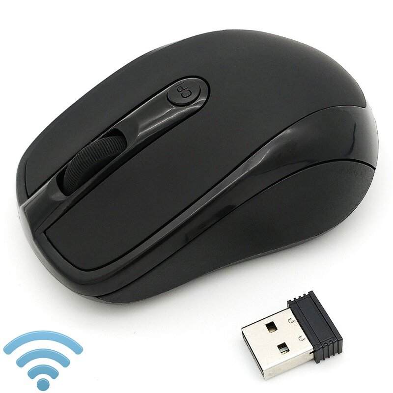 Ratón inalámbrico USB para juegos, 2000DPI, receptor ajustable, óptico, 2,4 GHz, ergonómico, para ordenador portátil y PC