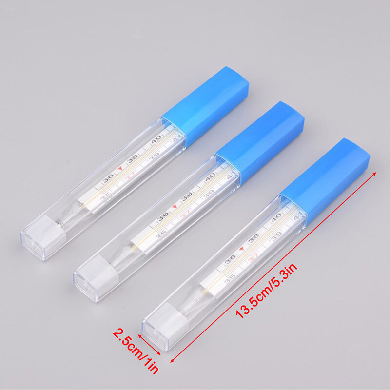 1pc Body Temperature Measurement Device Armpit Glass Mercury Thermometer Home Health Care Product Large Size Screen