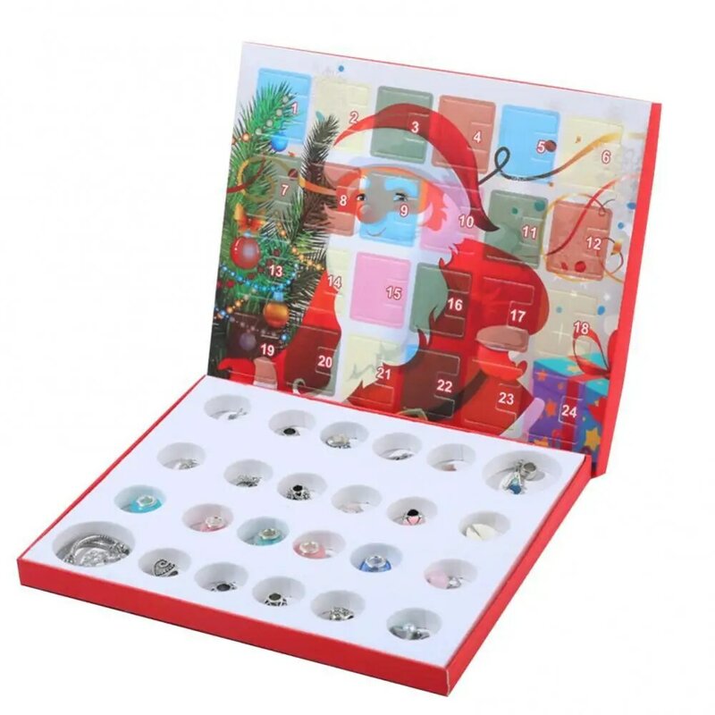 Рождество Рождественские календари с обратным отсчетом календаря с модный браслет 24 дней Diy Подвески комплект для детей (разные цвета)