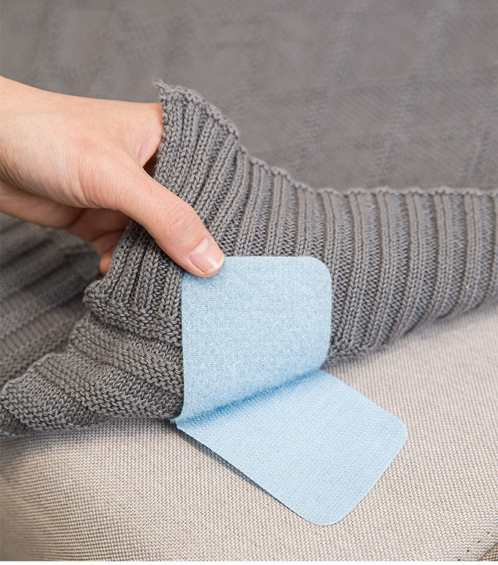 10 pares de pegatinas para cojín de sofá de 6x8cm, cojín con correas adhesivas de gancho y bucle, adecuado para cojines de sofá y alfombras
