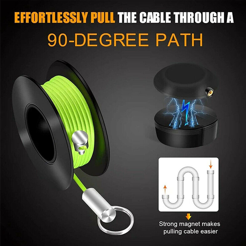 Magnetic Wire Pulling System Tools Professional Electric Cable Tape Conduit Duct Cable Push Puller Tools for Wiring Installation