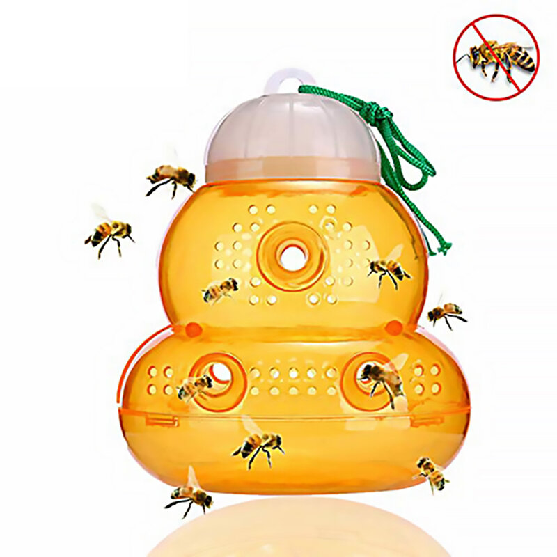 جاكيتات دبور طارد الدبور فخ القرع من نوع الأصفر النحل الماسك خلية النحل فخ لحديقة المنزلية يطير النحل الدبور الماسك