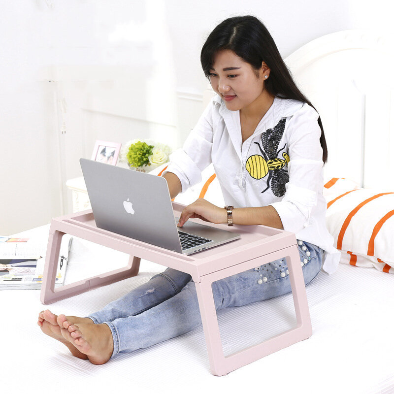 노트북 책상 침대 접이식 게으른 작은 컴퓨터 테이블 작은 식탁 플라스틱 간단한 기숙사 학생 책상 침실 소파 쓰기