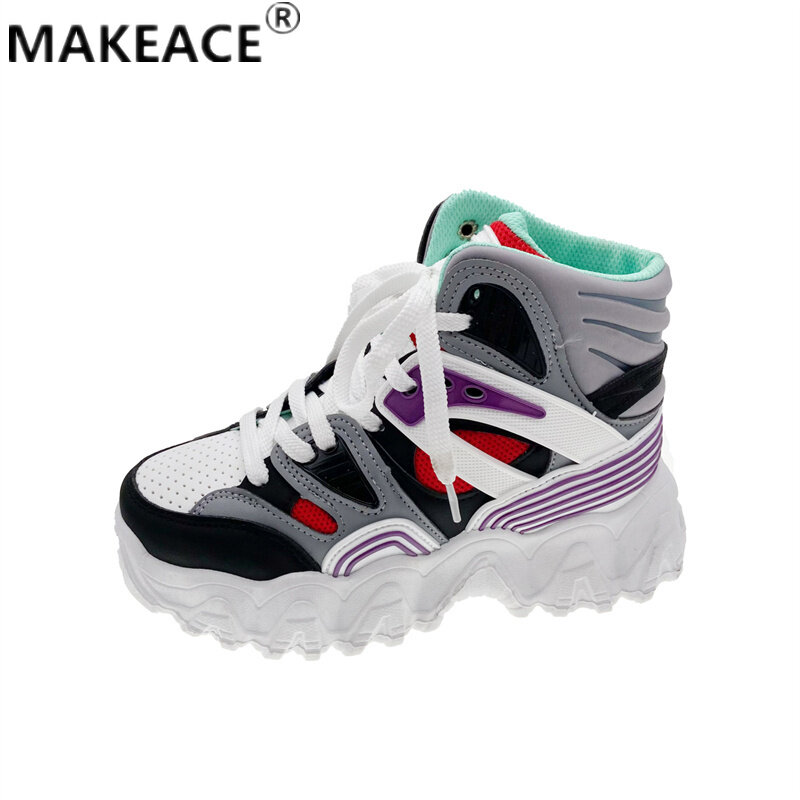 Women's Sports Shoes New Thick-soled Shoes Outdoor Leisure Soft-soled Walking Shoes Running Shoes 36-42 Large Size Women's Shoes