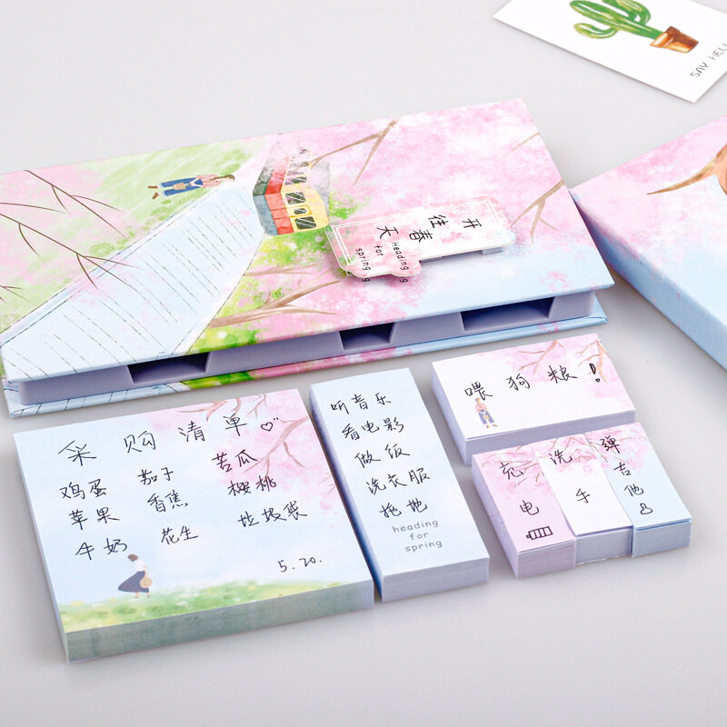 480 página coreano criativo bonito n vezes adesivos simples fresco estudante pegajoso notas tearable conjunto bloco de memorando escritório kawaii papelaria