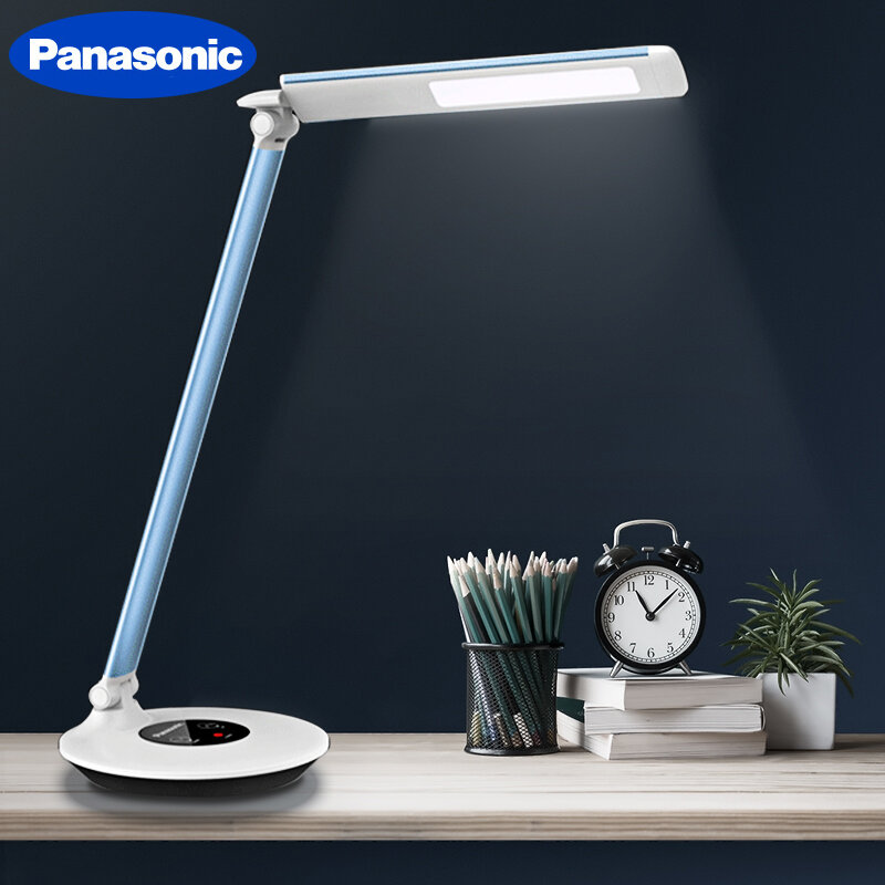 Panasonicตารางโคมไฟตั้งโต๊ะอ่านหนังสือนักเรียนLED Stepless Dimming Light Modern Officeบ้านตาราง