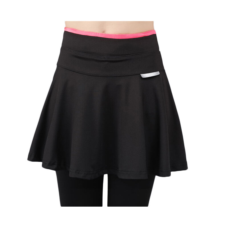 Pantalones cortos de tenis de dos piezas falsas para mujer, mallas para correr y Yoga, falda de bádminton, ropa de entrenamiento