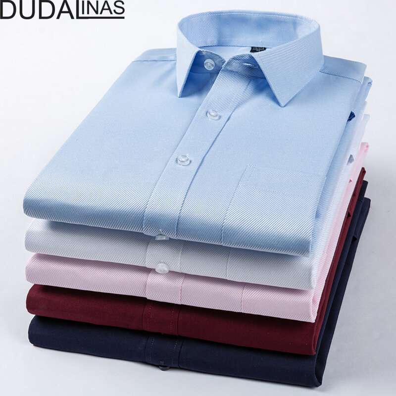 Dudalinas fashion blusa de camisa social, manga longa, camisa slim fit para homens, floral, tamanho grande para homens