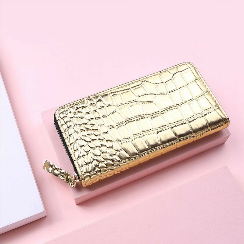 Nowy portfel kobiety golde luksusowa kopertówka torba posiadacz karty kobiety portfele zamek portfel przy telefonie kieszeń torebka damska billeteras para mujer