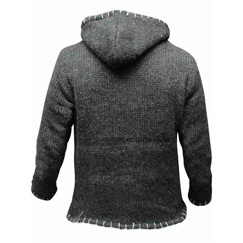 Pull à capuche tricoté pour homme, pull-over décontracté, Streetwear, hiver, 2021
