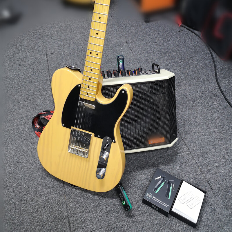 Swiff ws70 uhf de áudio sem fio sistema guitarra elétrica transmissor 50m 6.35mm 550-600mhz guitarra elétrica sistema sem fio