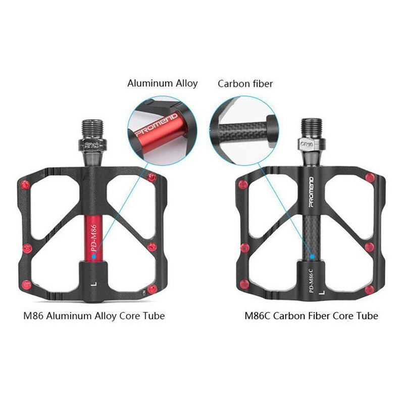 Promend Neue M86C-R87C MTB/Rennrad Pedal Nicht-Slip Ultra-Licht Aluminium 3 Ball Lager Radfahren Pedale