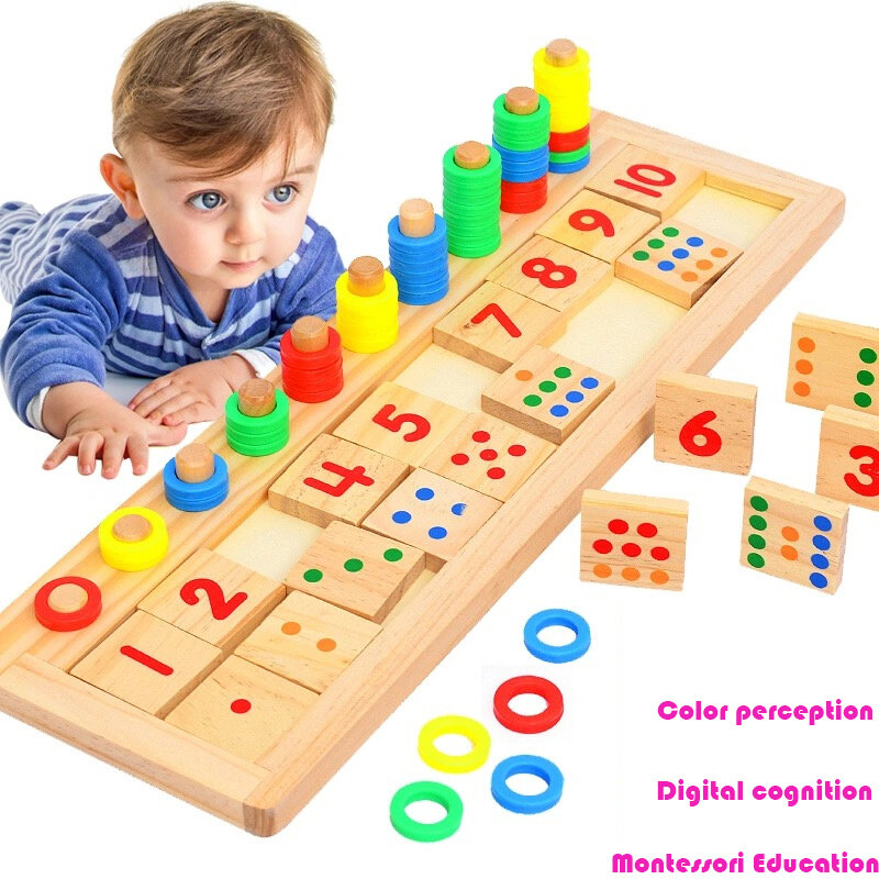 Holz Montessori material digital Englisch form schreibtafel stift bord spielzeug Montessori bildung ausbildung mathematik spielzeug urlaub geschenk