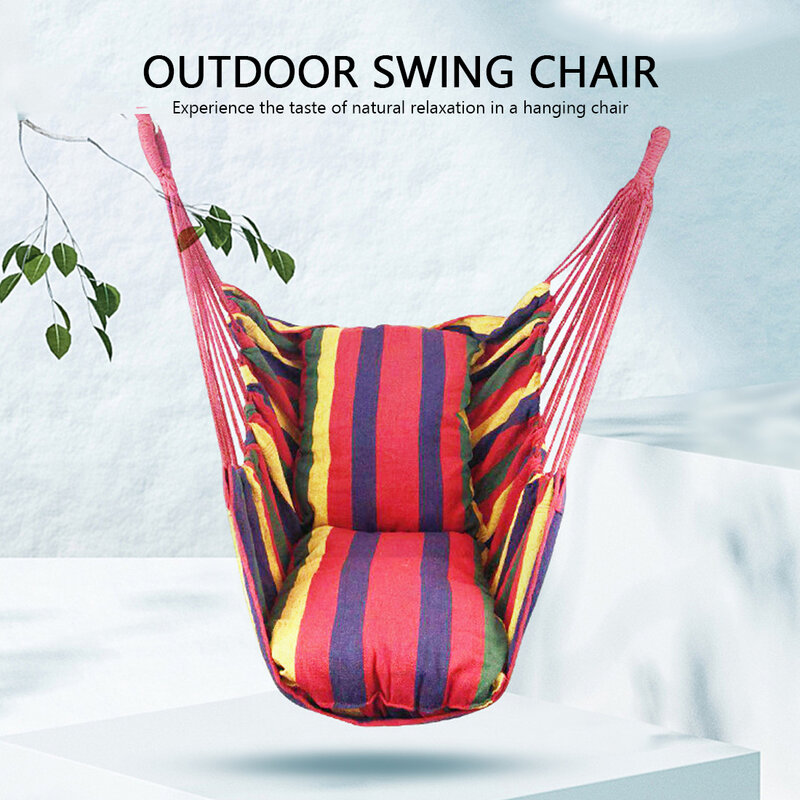 Vitorhytech Outdoor Hammock Swing Thicken Chair Hanging Swing Chair Portable Relaxation Canvas