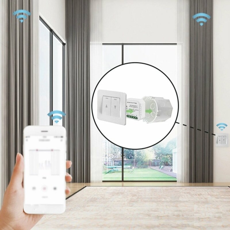Para tuya vida inteligente módulo interruptor de cortina wi fi para o obturador do rolo cego motor casa inteligente para o google casa