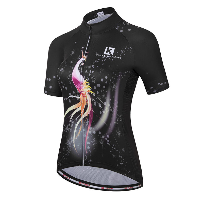 Camisa de ciclismo feminina manga curta, roupa esportiva de corrida parágrafo mountain bike, camisa respirável de verão, camisa parágrafo
