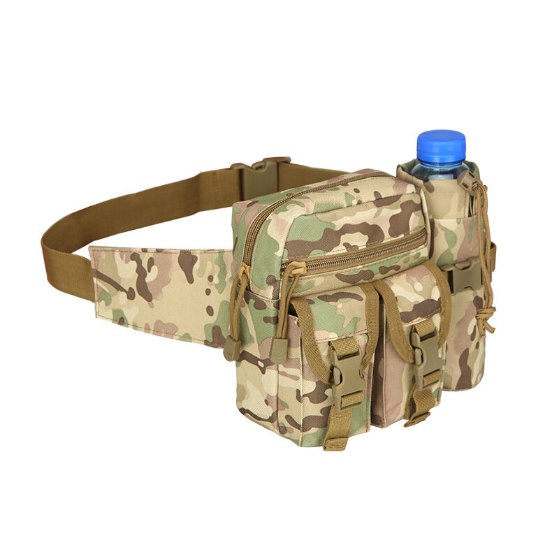 군사 전술 허리 가방 화니 팩 EDC 물병 주머니 남자 방수 야외 스포츠 러닝 사냥 낚시 하이킹 가방