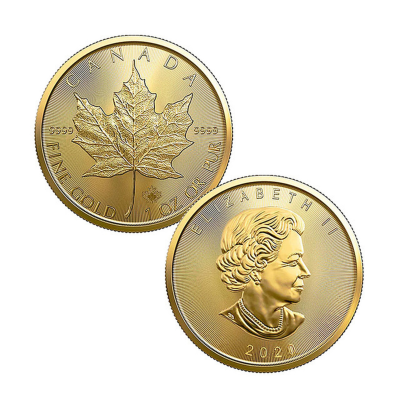 Koin Emas Daun Maple Kanada Koin Peringatan Daun Maple Koin Peringatan Berlapis Emas Koin Persemakmuran Ratu