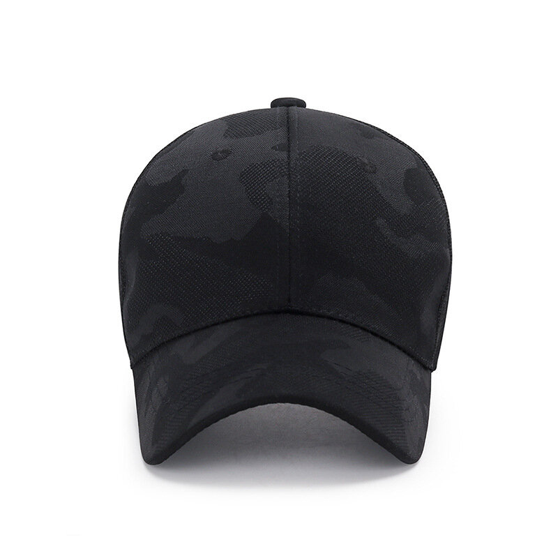 Boné de camuflagem de malha ajustável para trás boné de caminhoneiro respirável chapéu de desporto chapéu de viseira de sol boné de exterior