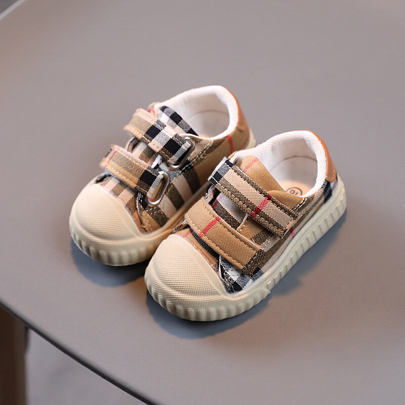 Zapatos planos con Velcro para bebé, zapatillas de suela blanda, informales, suaves, para primavera y otoño
