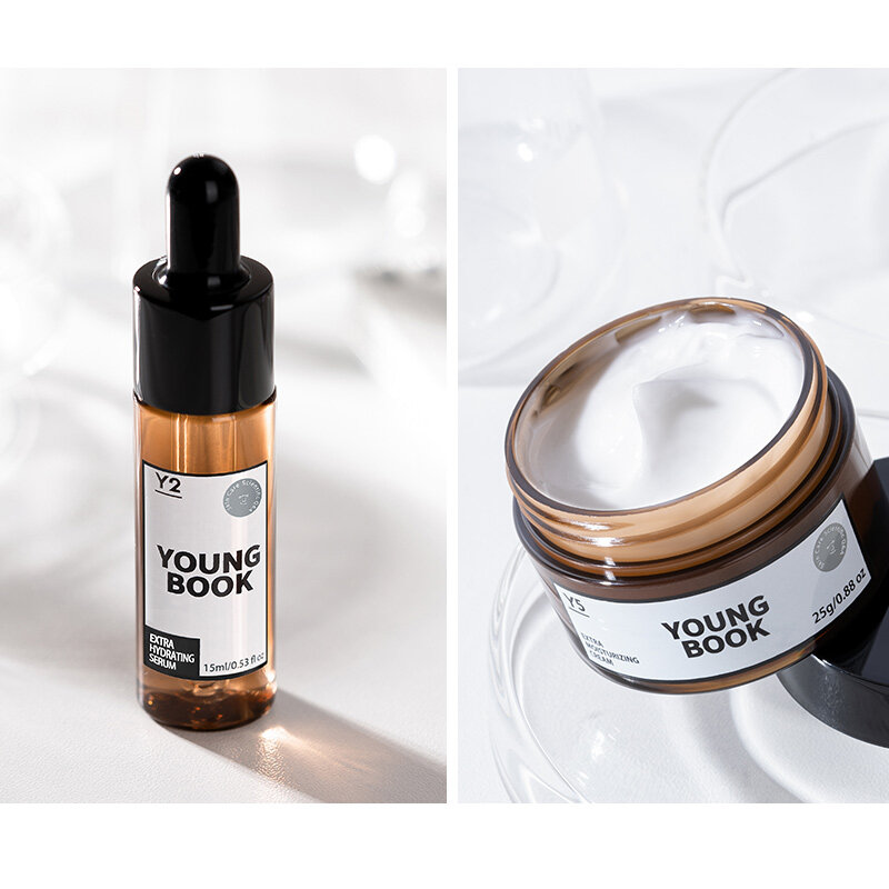 YOUNGBOOK-suero de crema Facial para la piel, juegos de ácido hialurónico hidratante profunda, kits calmante hidratante