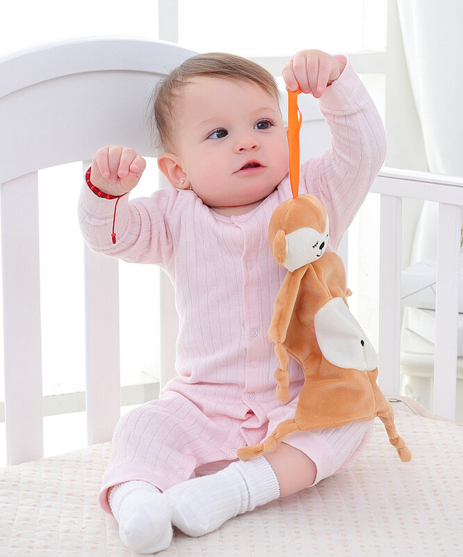 28*28cm Cartoon Elefant Kaninchen Bär Baby Plüsch Puppen Speichel Handtuch Tröster Spielzeug für Kinder Multi-funktion baby Handtücher Tücher
