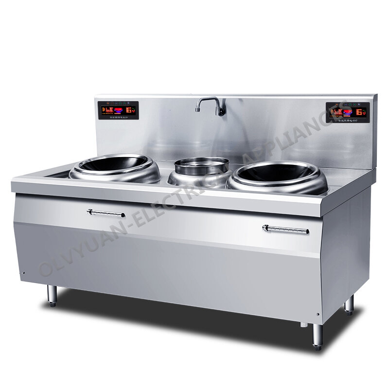 8000W Double-Head Commercial Induction Cooker, Small Cooking Stove, Kitchen, Western Restaurant, Restaurant, Cooking