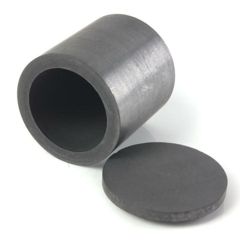 Crisol de fundición de grafito de alta pureza con tapa, 20mm x 20mm/25Mm x 25mm/40x40mm/50mm x 50mm/60Mm x 60mm para negro
