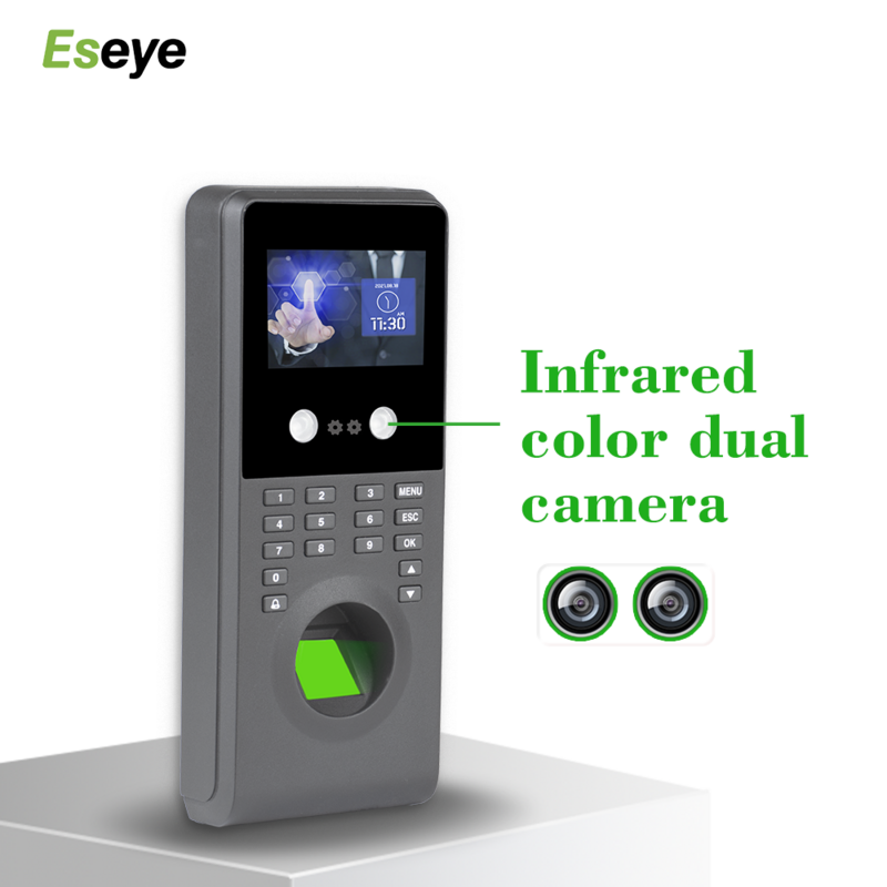 Eseye-sistema de reconocimiento facial biométrico de asistencia al personal, equipo de Control de acceso RFID con huella dactilar, tiempo de asistencia para la Oficina