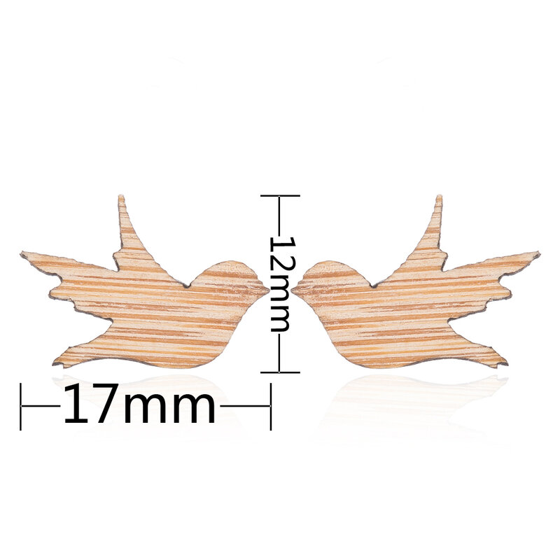 FENGLI Nette Frühling Swallow Stud Ohrringe für Frauen Mode Schmuck Holz Ohrringe Einfache Mädchen Weihnachten Ohrringe Orecchini