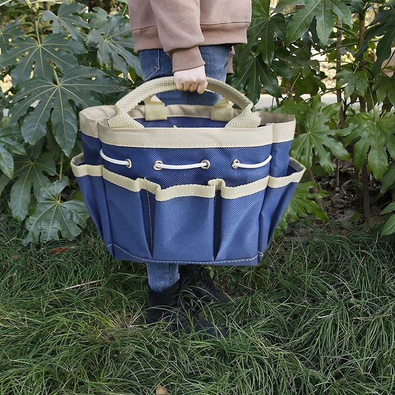 Садовая сумка для инструментов, многофункциональный портативный органайзер из ткани Оксфорд, настенный держатель для инструментов с карма...