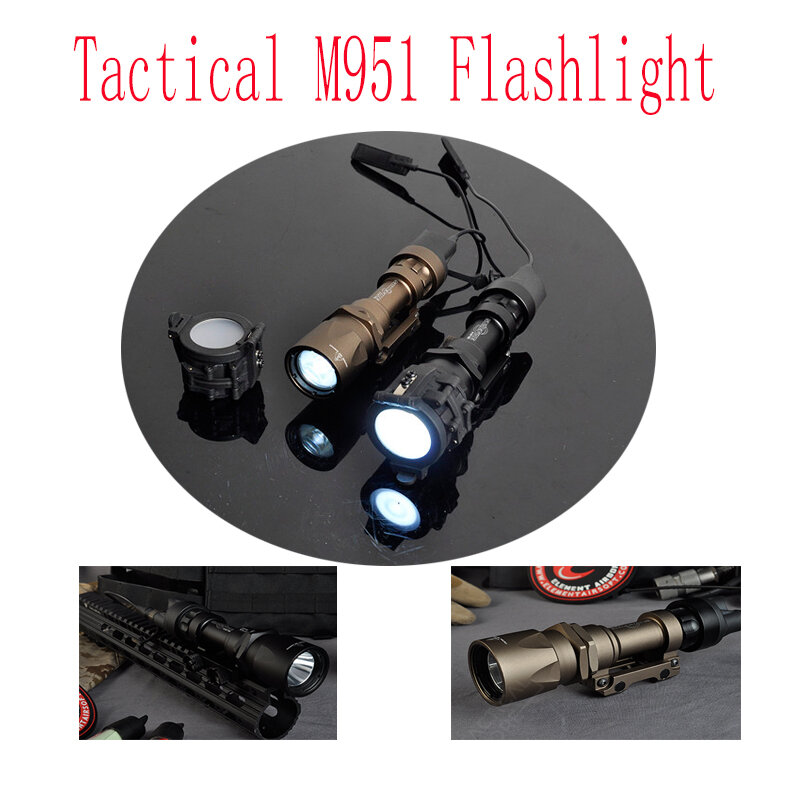 Elemento tático sf m951 led versão super brilhante lanterna arma luzes (ex 108)