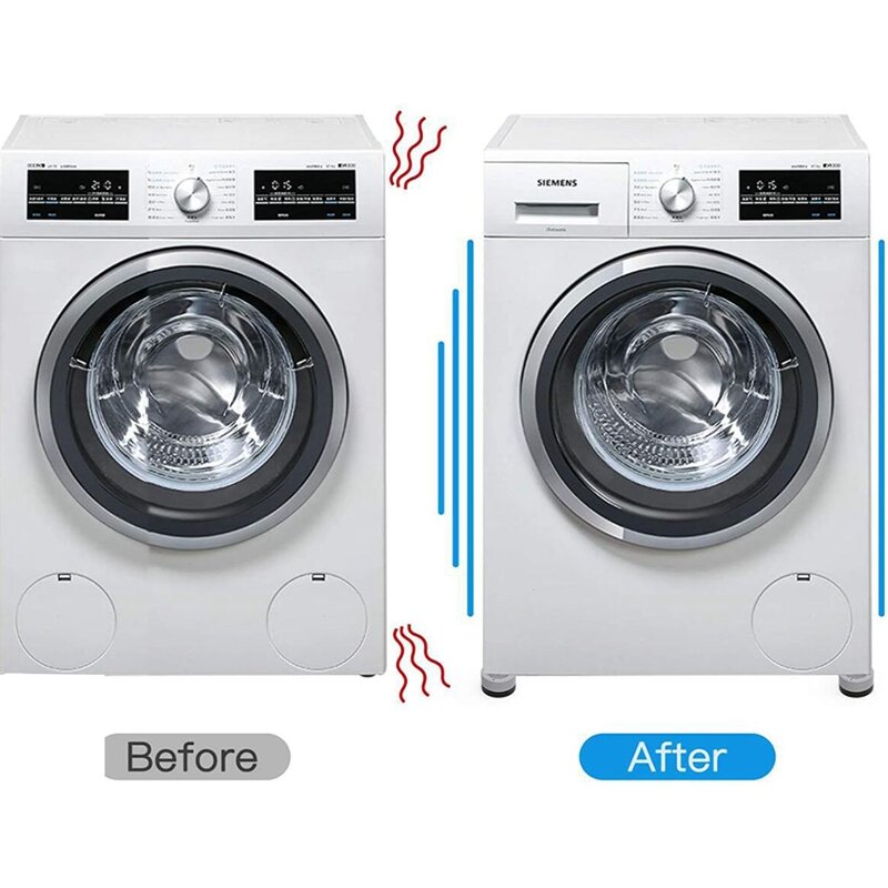 4Pcs Wasmachine Mat Voeten Duurzaam Rubber Stapelbaar Been Staat Voor Wasmachine Droger Schokdempers Anti-Vibratie Anti-Slip Pad