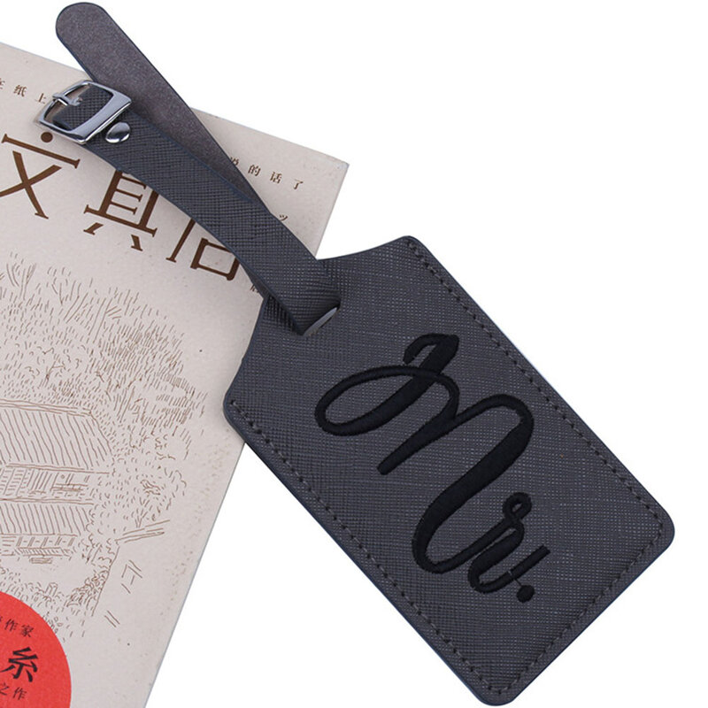 Mr Mrs Luggage Tag Honeymoon Travel Just Married Wedding Engagement Anniversary Bridal Shower Favor Gift Leather Tags