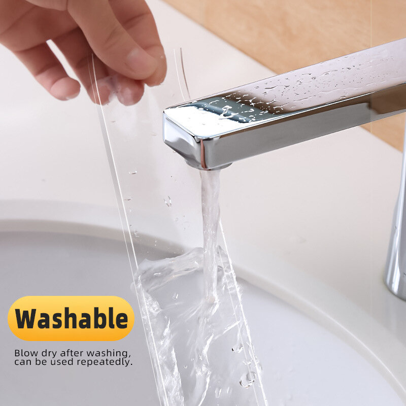 Adesivi per lavello da cucina Nano adesivi antimuffa nastro resistente senza cuciture adesivi trasparenti impermeabili per la casa