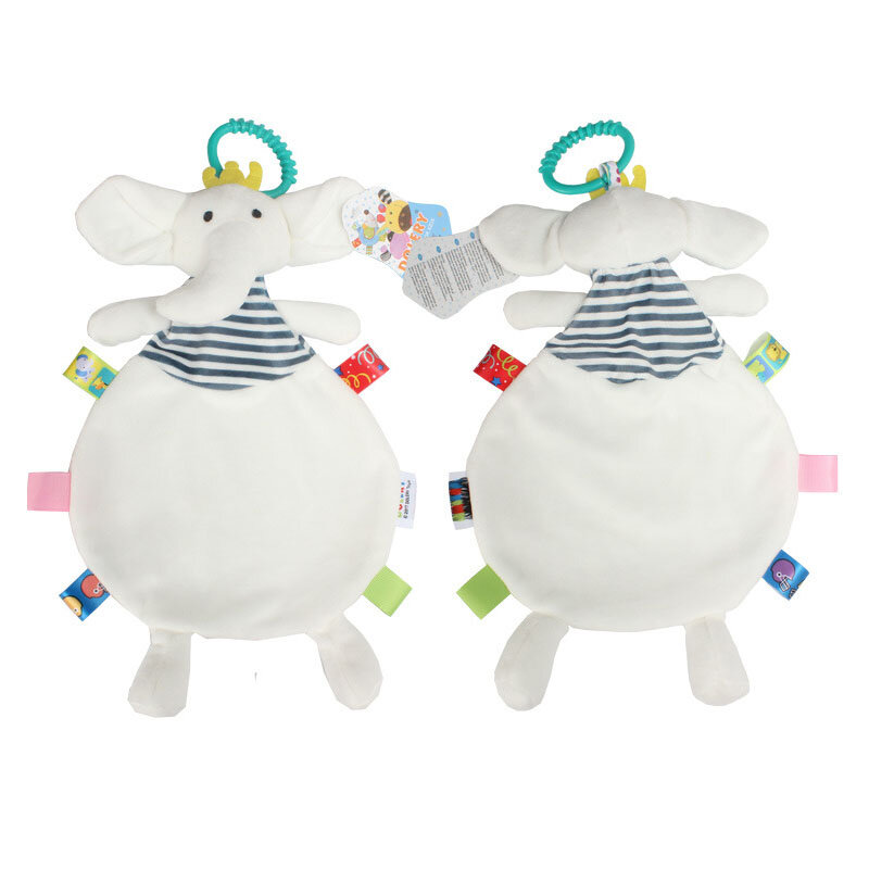 Giocattoli per neonati asciugamano lenitivo simpatico cartone animato animale morbido asciugamano lenitivo con sonaglio coniglio scimmia orso giocattolo per bambini per passeggino