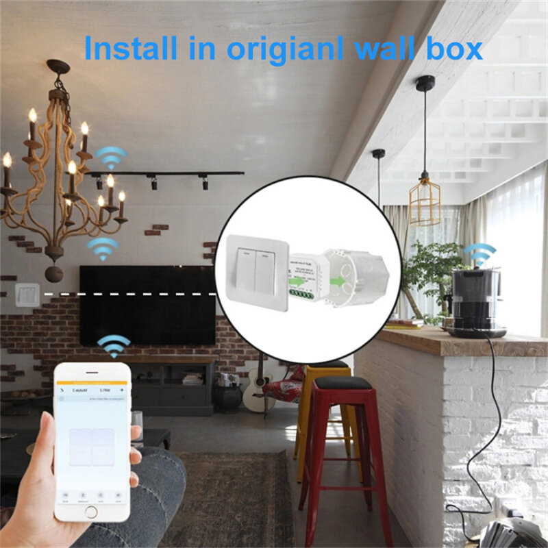 Tuya Zigbee 3.0 Sakelar Swakarya Pintar Mendukung Waktu Dua Arah untuk Kontrol Aplikasi Kehidupan Pintar Bekerja dengan Alexa Google Home Kontrol Suara