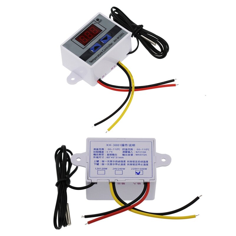Cyfrowy wyświetlacz kontrolera temperatury kontrola za pomocą termostatu i czujników termistora czujnik temperatury