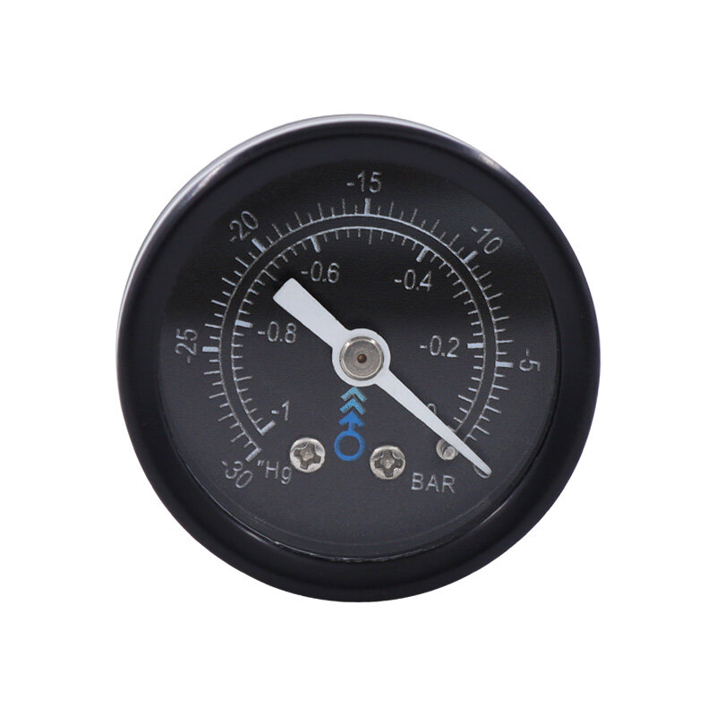 Mini medidor de presión de vacío de aire, 42mm, medidor de presión-1bar -30inHg rosca 1/8NPT montaje trasero