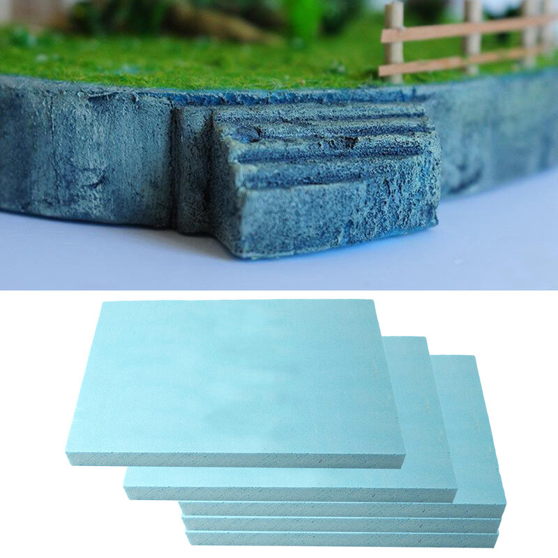 295x395x30mm folha de placa de espuma azul diy modelo material construção cênica kit 5 peças