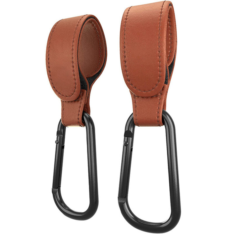 1/2 Pcs pu Leather Baby Bag Stroller Hook Rotate 360 Degree Rotatable Multi-function Stroller 2 in 1 Metal Hook Stand Accessorie